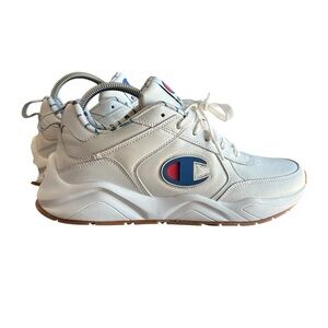 CHAMPION MEN'S size 10 White/Blue 100% Original and Authentic from USA
